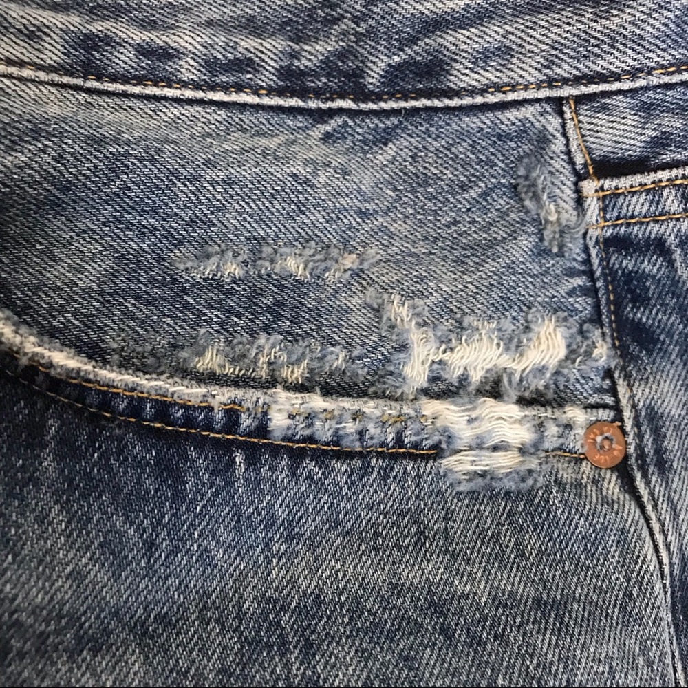 Agolde Riley High Rise Button Fly Straight Crop Jeans in Frequency Size 32 - Picture 7 of 16